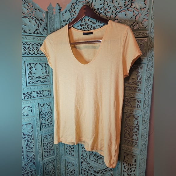 Drykorn For Beautiful People | AVIVI Classic Cotton Tee Shirt | Orange | Small - Picture 2 of 14